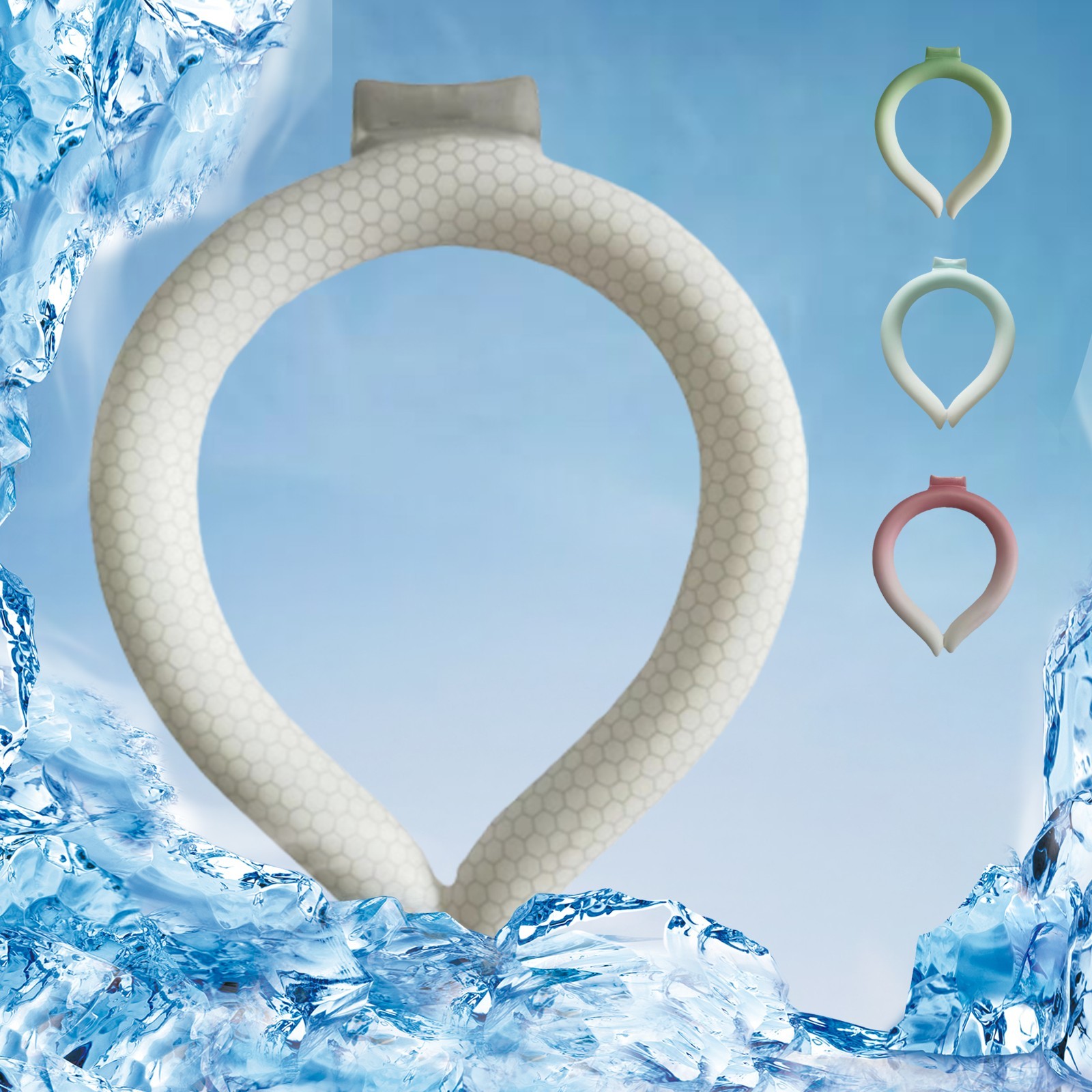 Neck Cooling Tube Wearable Cooling Neck Wrap Reusable Ice Ring L Size
