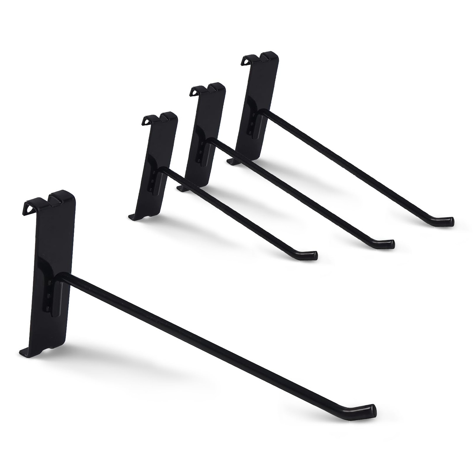 12 PCS Gridwall Peg Hooks Display Accessories Panel Organization Black 4 Inch