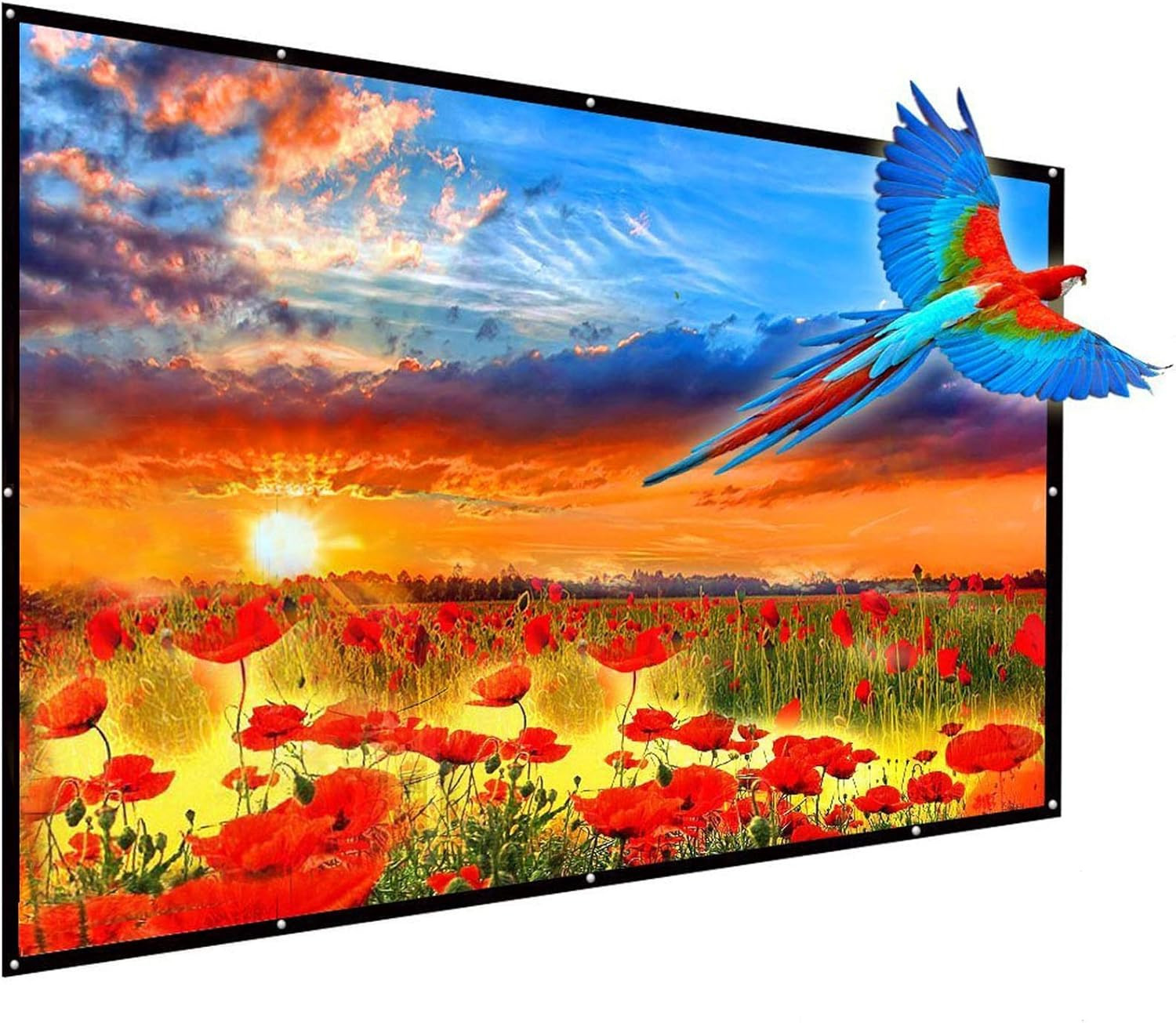 180 Inch Portable Projector Screen,  16:9 HD Foldable anti Crease Indoor Outdoor
