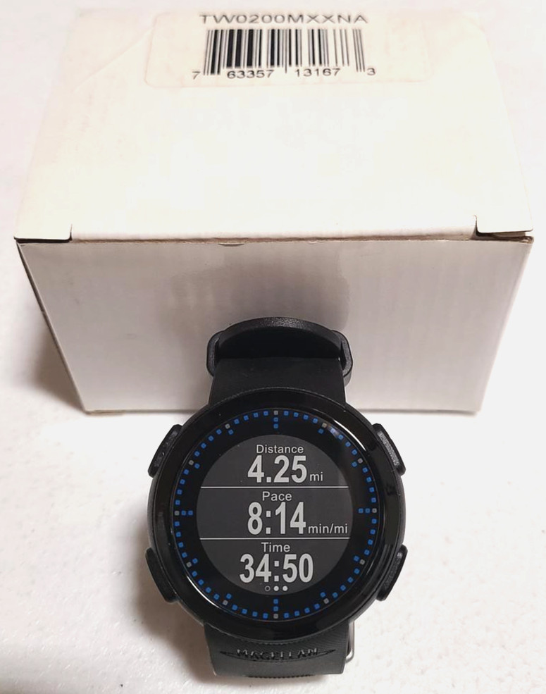 NEW Magellan Echo Smart Watch DISPLAY DUMMY Black & Blue Strap TW0200MXXNA