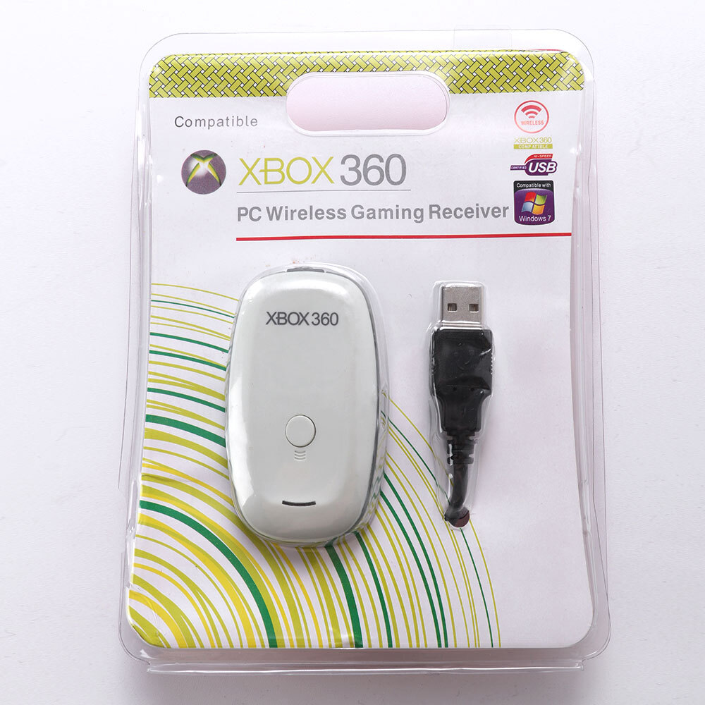 PC Wireless Controller Game Receiver Adapter for Microsoft XBOX 360-Black/White