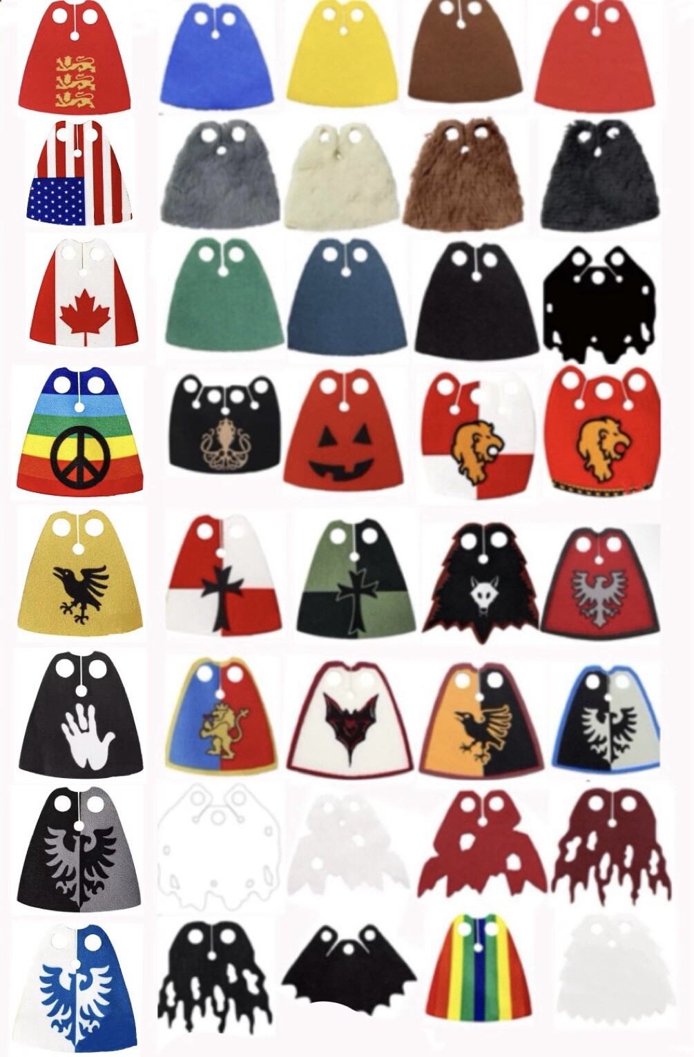 Cloth Capes For LEGO Minifigures YOU PICK! - Star Wars LOTR Castle Knights Capes