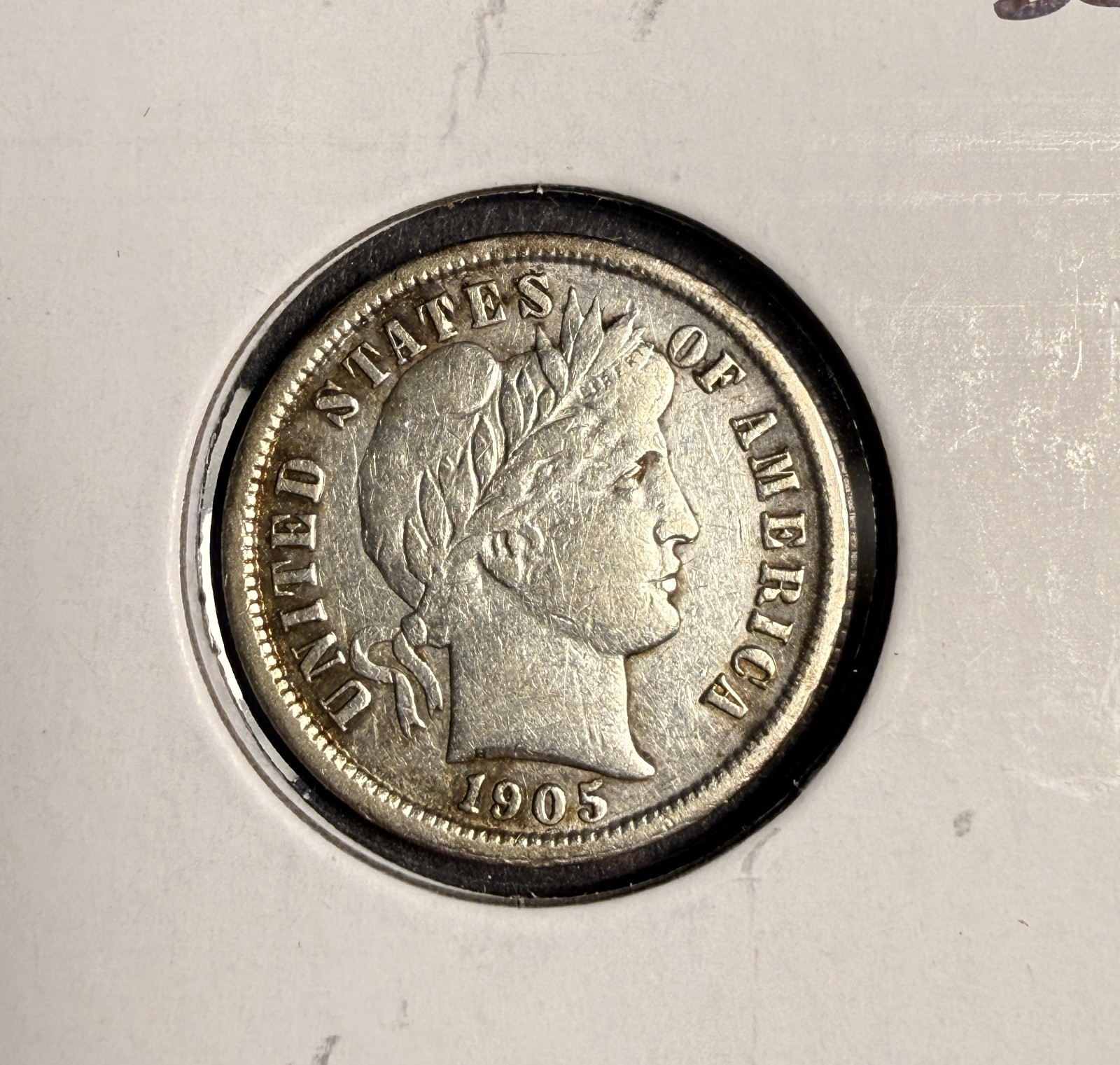 1905-O Baber Dime, AU Detail. (17322)