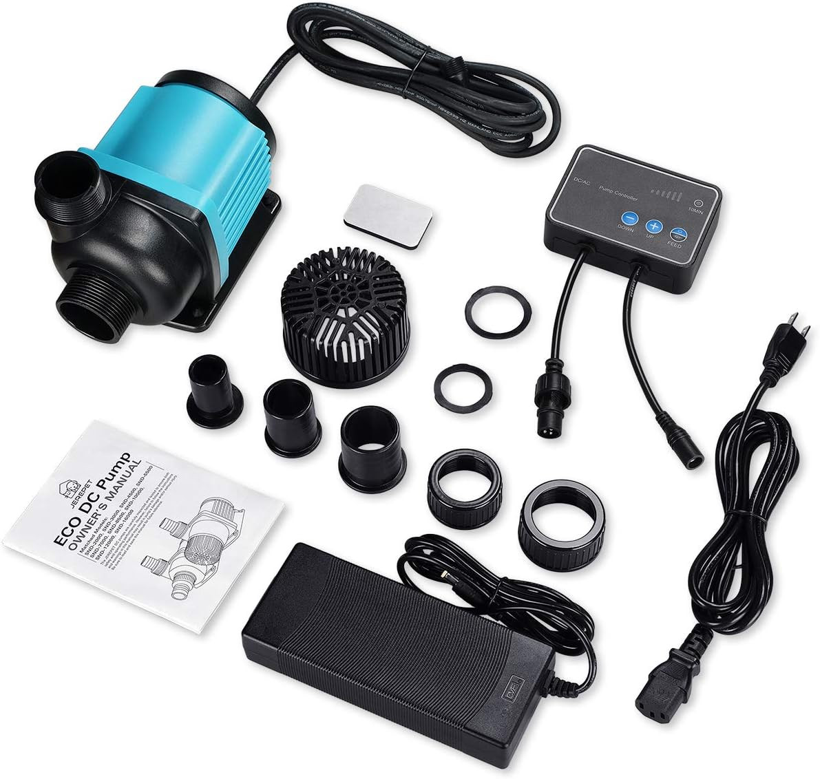 3170 GPH Aquarium 24V DC Water Pump with Controller, Submersible Return Pump for