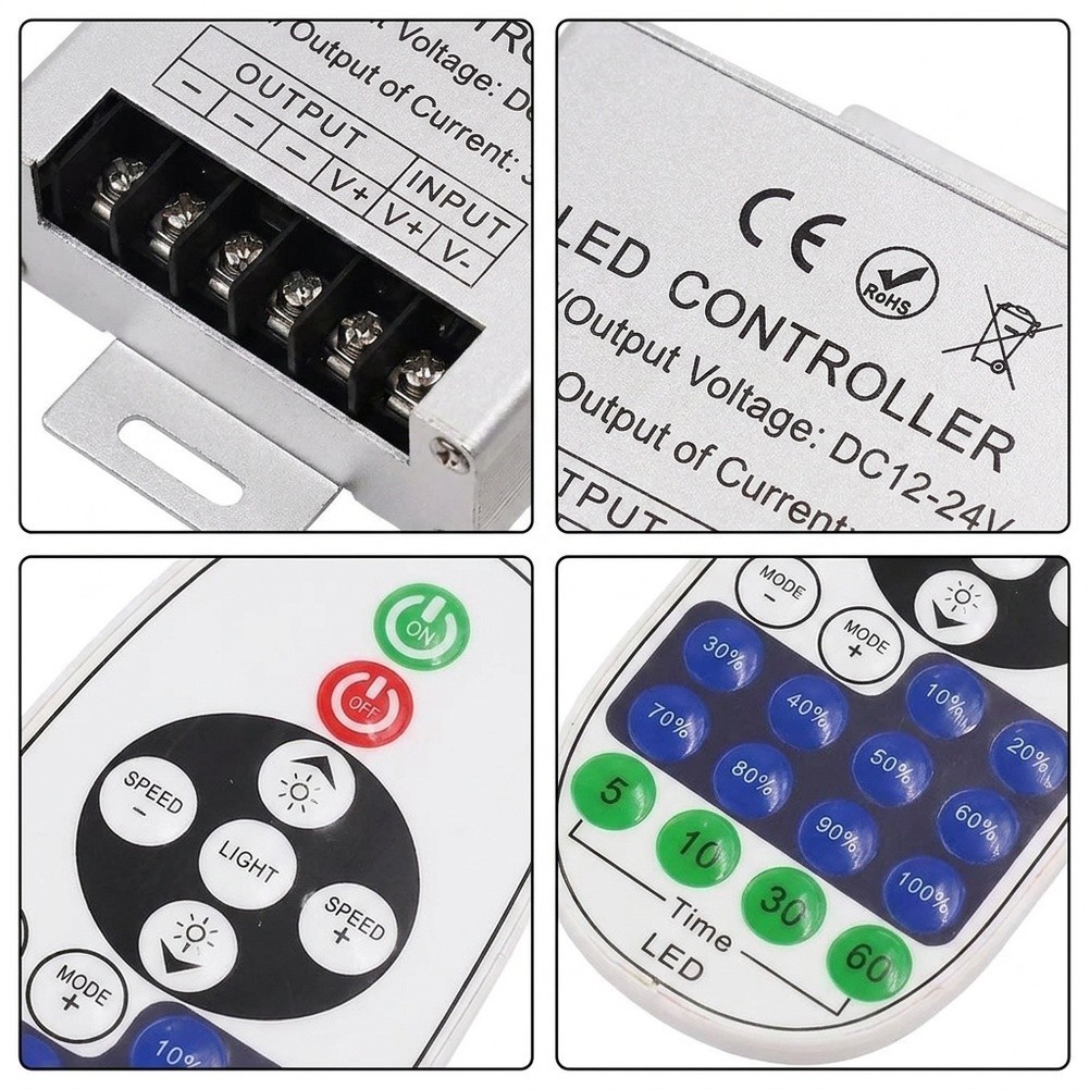 23 Button LED Controller Aluminum Enclosure DC12 to 24V 36A Load Support