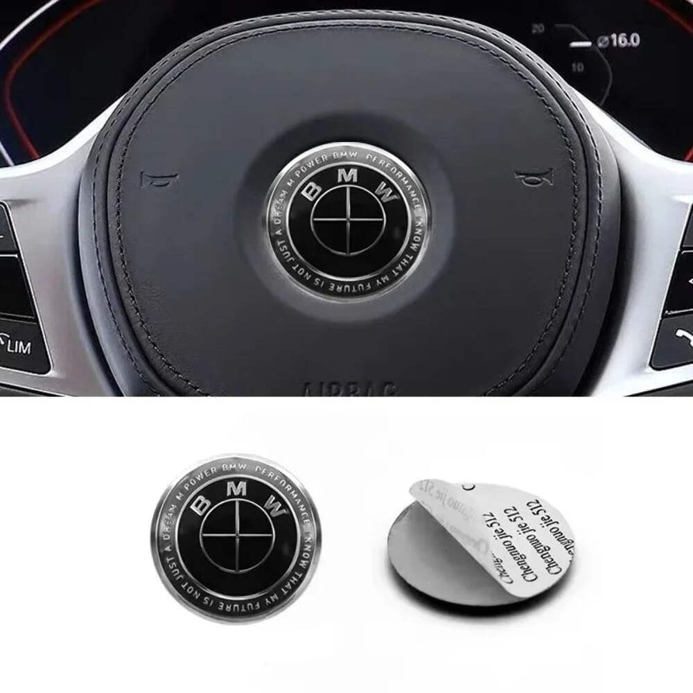 45mm Car Steering Wheel Emblem Sticker Accessories For BMW E36 E39 E46 E53 E60 E