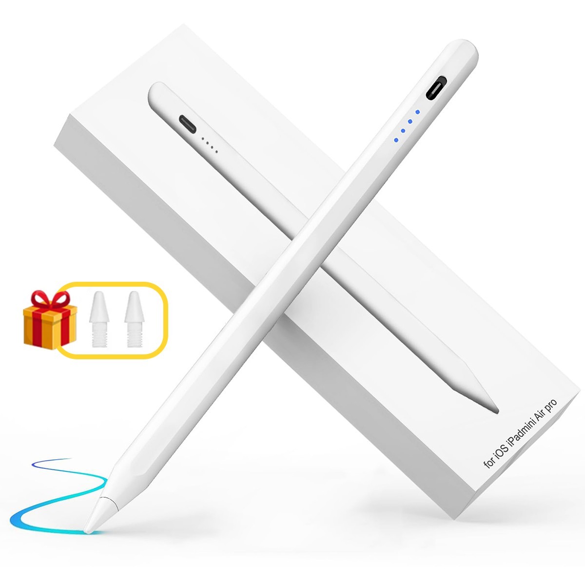 Stylus Pen for iPad 2018-2025, Pencil for Apple iPad 11th A16/10/9/8/7/6 GenView