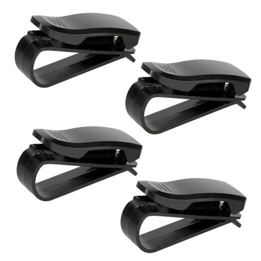 Sunglass Holder for Car Sun Visor, Eyeglasses Hanger Mount Visor 4 PCS