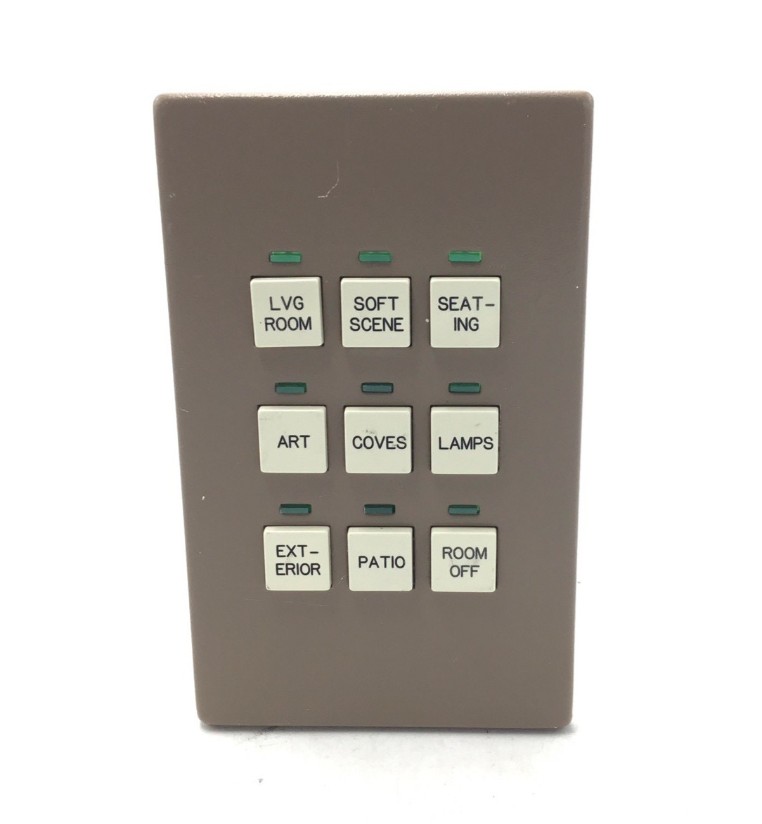 LiteTouch/ Savant 9-Button E-Series Data Input Keypad (Brown/Almond)