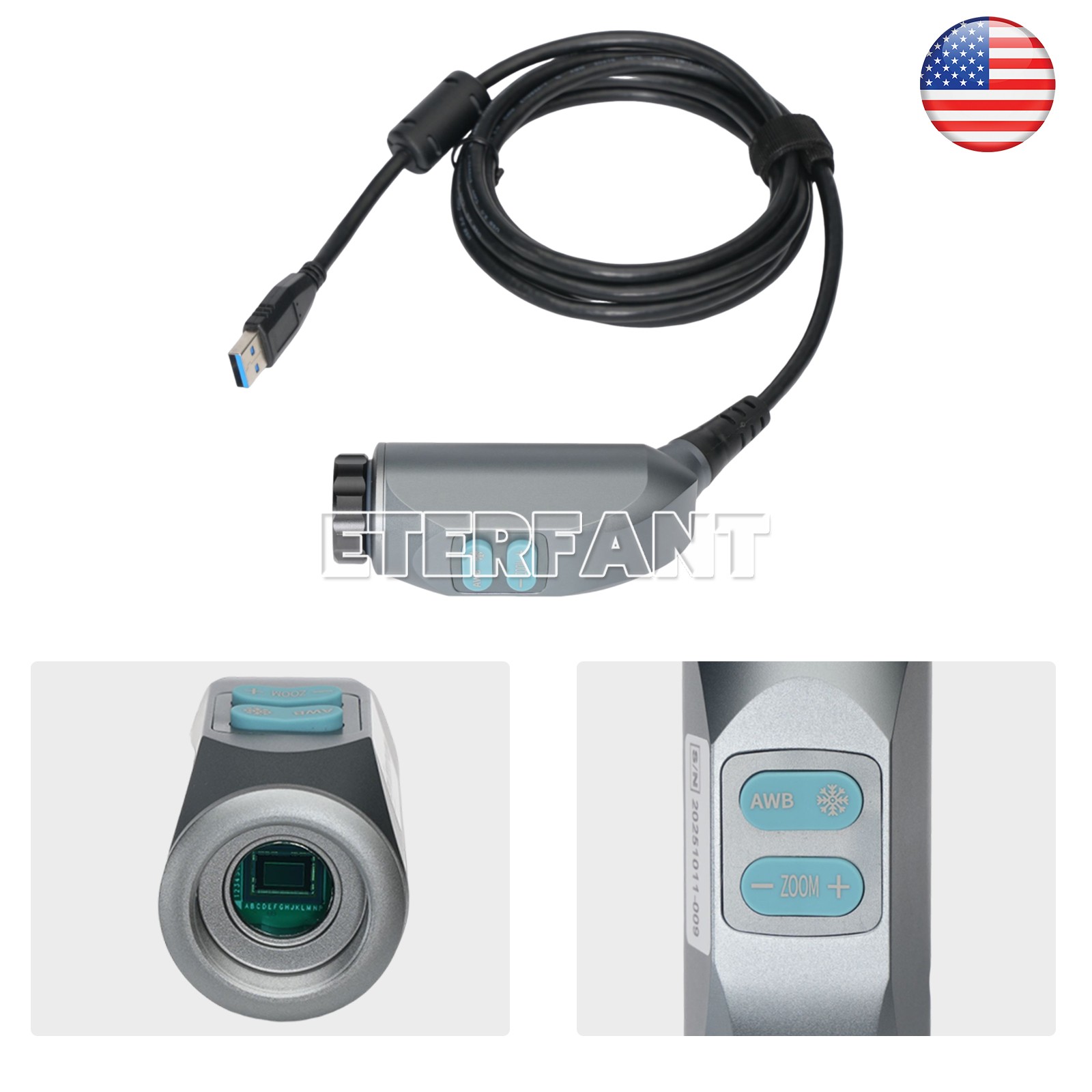 ETERFANT 1080p Full HD Endoscopy Laparoscopic Camera/ 80W LED Cold Light Source
