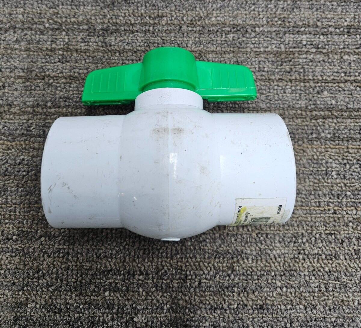 (QTY 3) Jones Stephens 1-1/2 in. PVC Straight Ball Valve Solvent End B90150