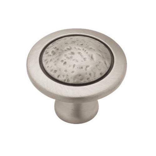 1-1/2" Rough & Smooth Knob Brushed Satin Pewter
