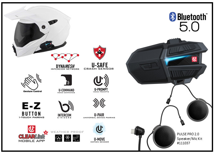 UClear Motion Infinity Bluetooth Headset Single For Rider 180510