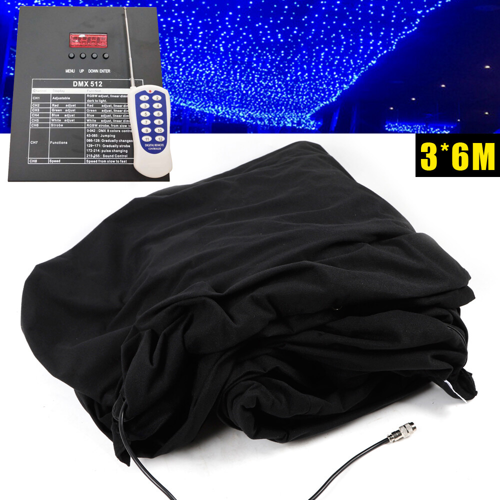 20x10FT DMX512 LED Star Stage Backdrop Curtain Background Starry Sky +Controller
