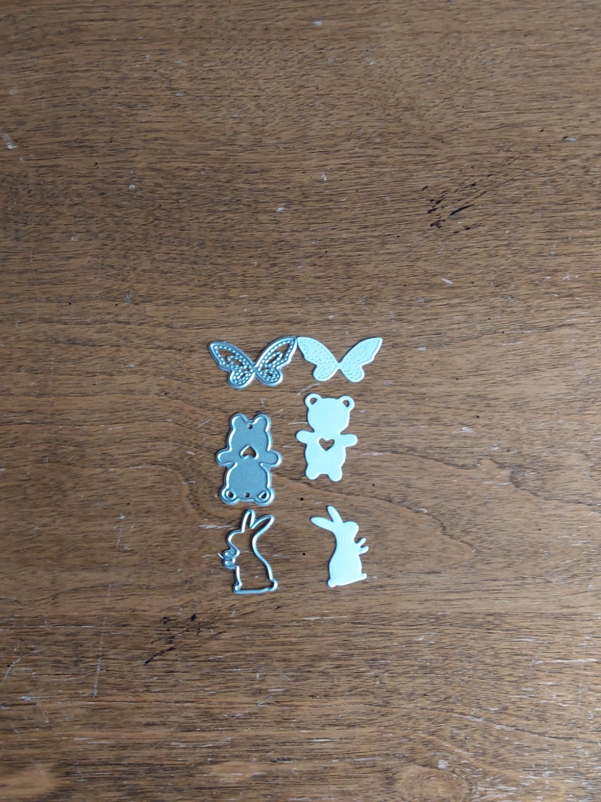 Unbranded cutting dies teddy bear butterfly and bunny 3 pcs.