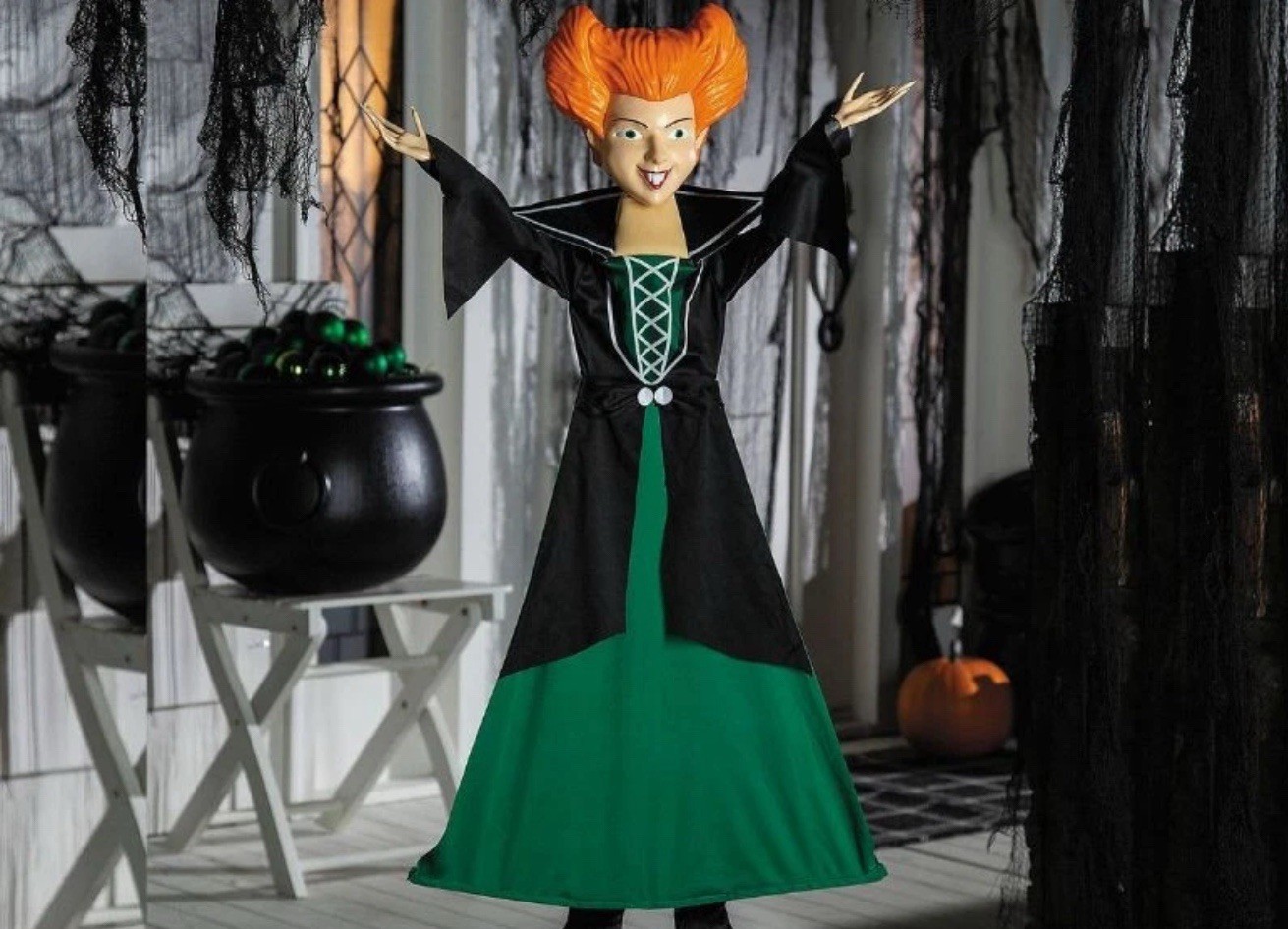 Winifred Sanderson Witch Hocus Pocus 3 Ft Hanging Poseable Halloween Decor Prop
