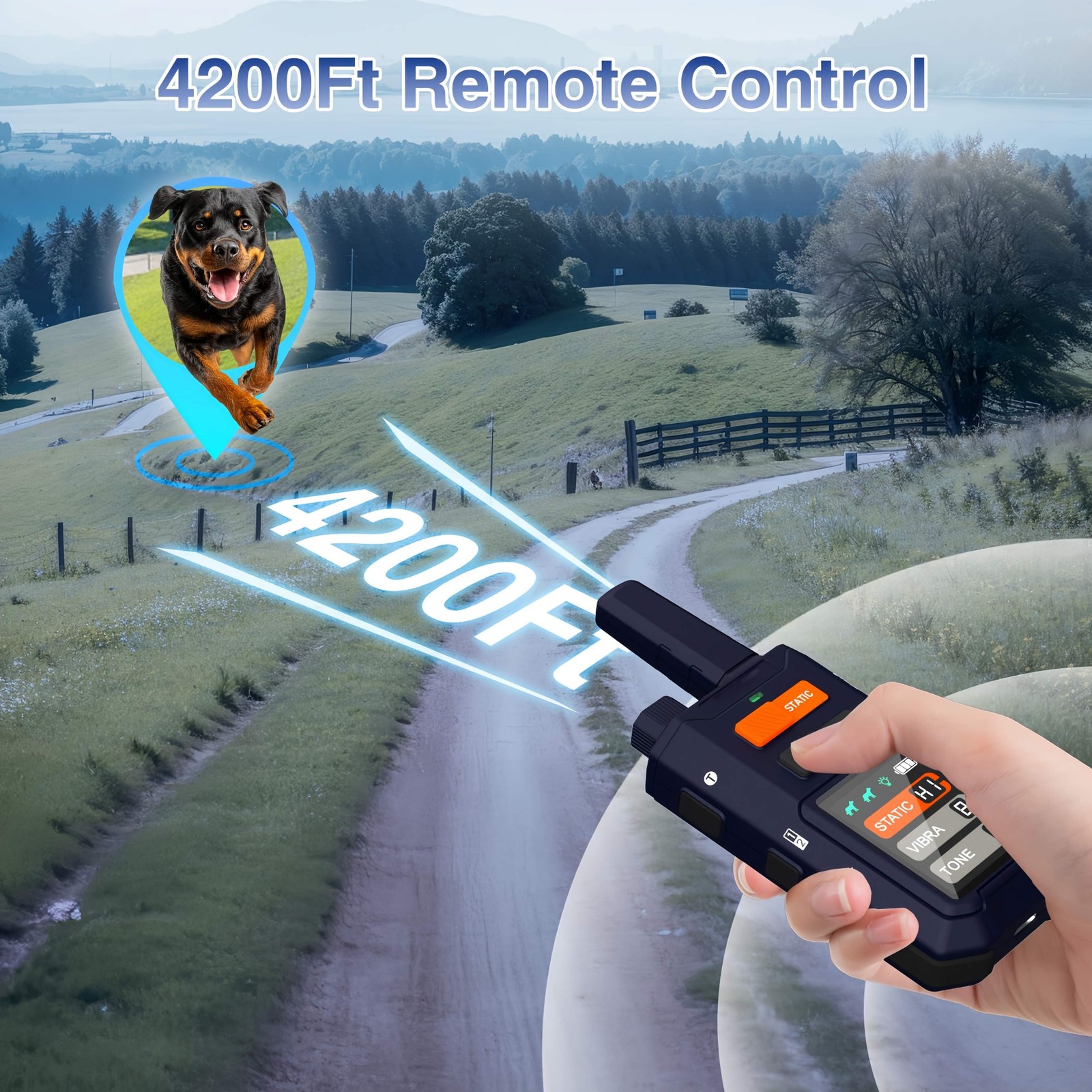 Dog Training Collar with Remote 4200FT Humane Training Modes Electric Dog Collar