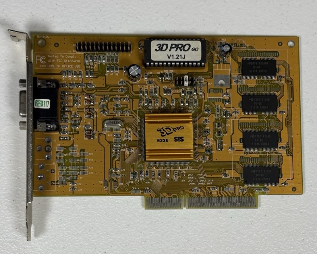 Graphic Card SIS 6326 3D Pro Go V1.21j 8MB Edo AGP