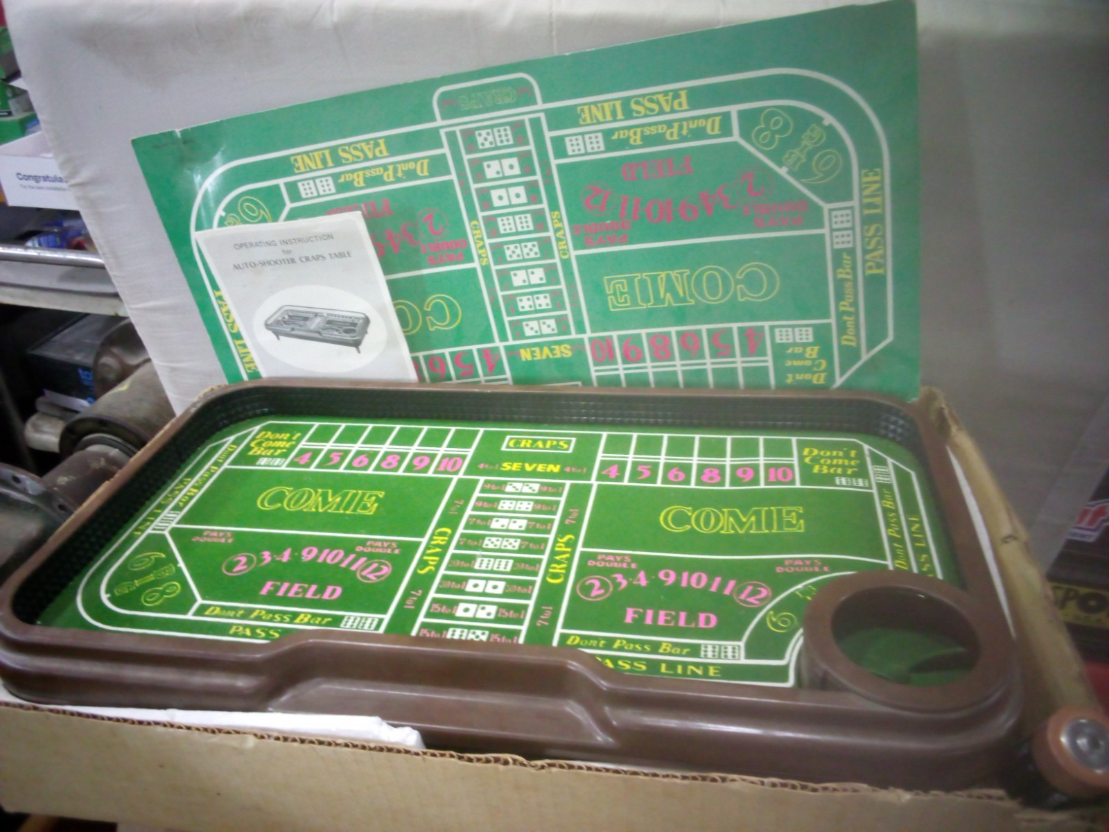 Vintage Waco Auto-Shooter Craps Table Automatic Dice Roller NOS **RARE**
