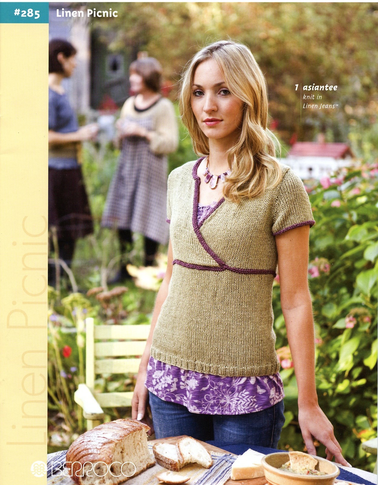 Berroco Knitting Pattern Book #285 - Linen Picnic - 13 Designs for Women & Home