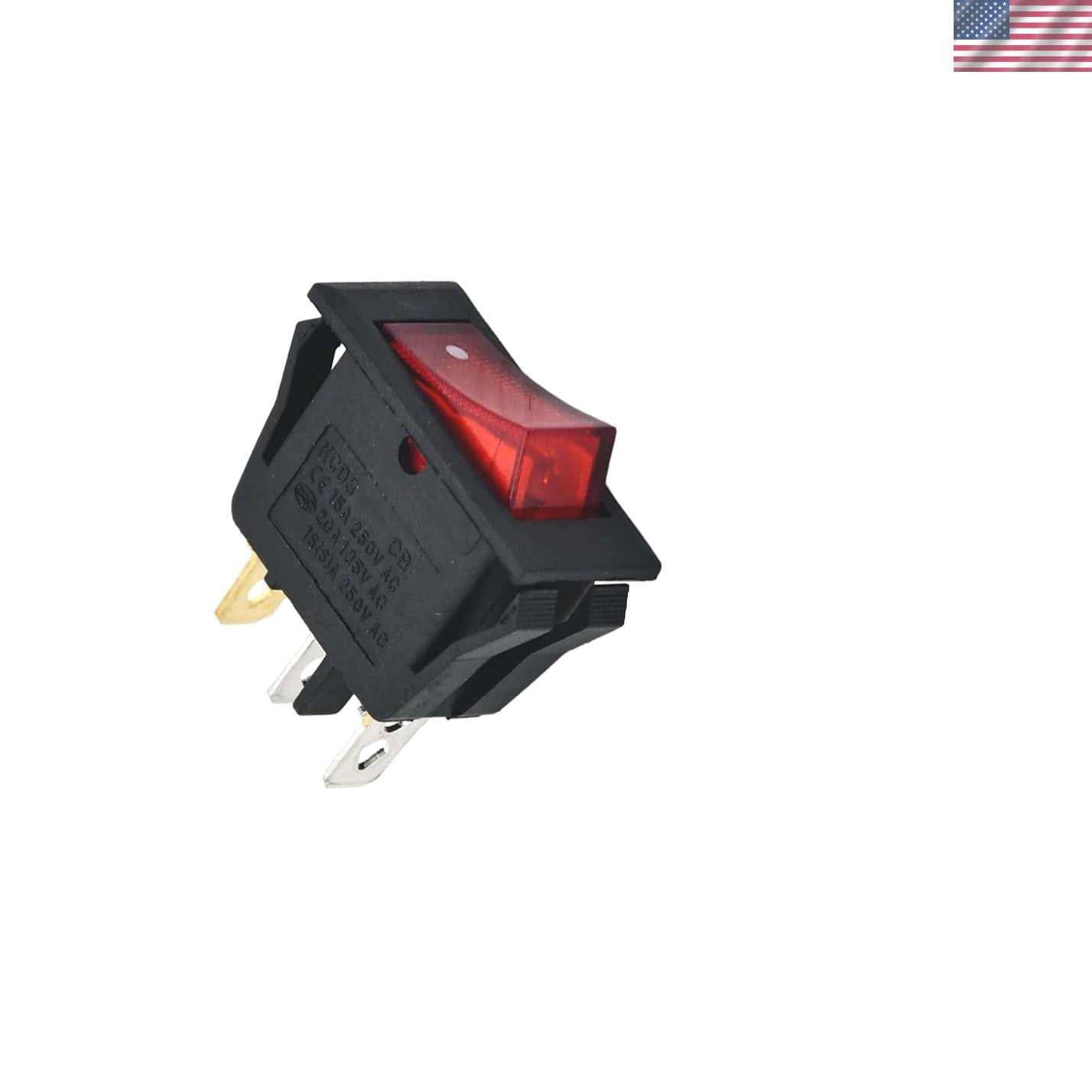 Versatile Rocker Switch 16A 250V: Compatible with Various Bench Grinders, 1-Pack