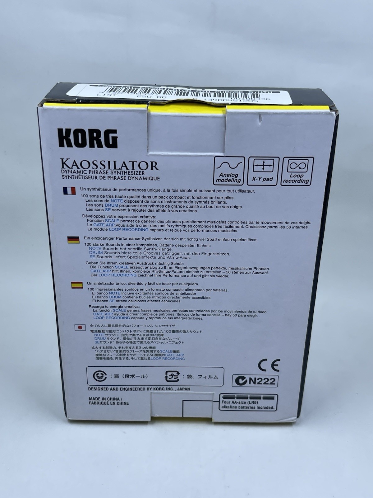 Korg KO-1 Kaossilator Dynamic Phrase Synthesizer-Complete – New Open Box
