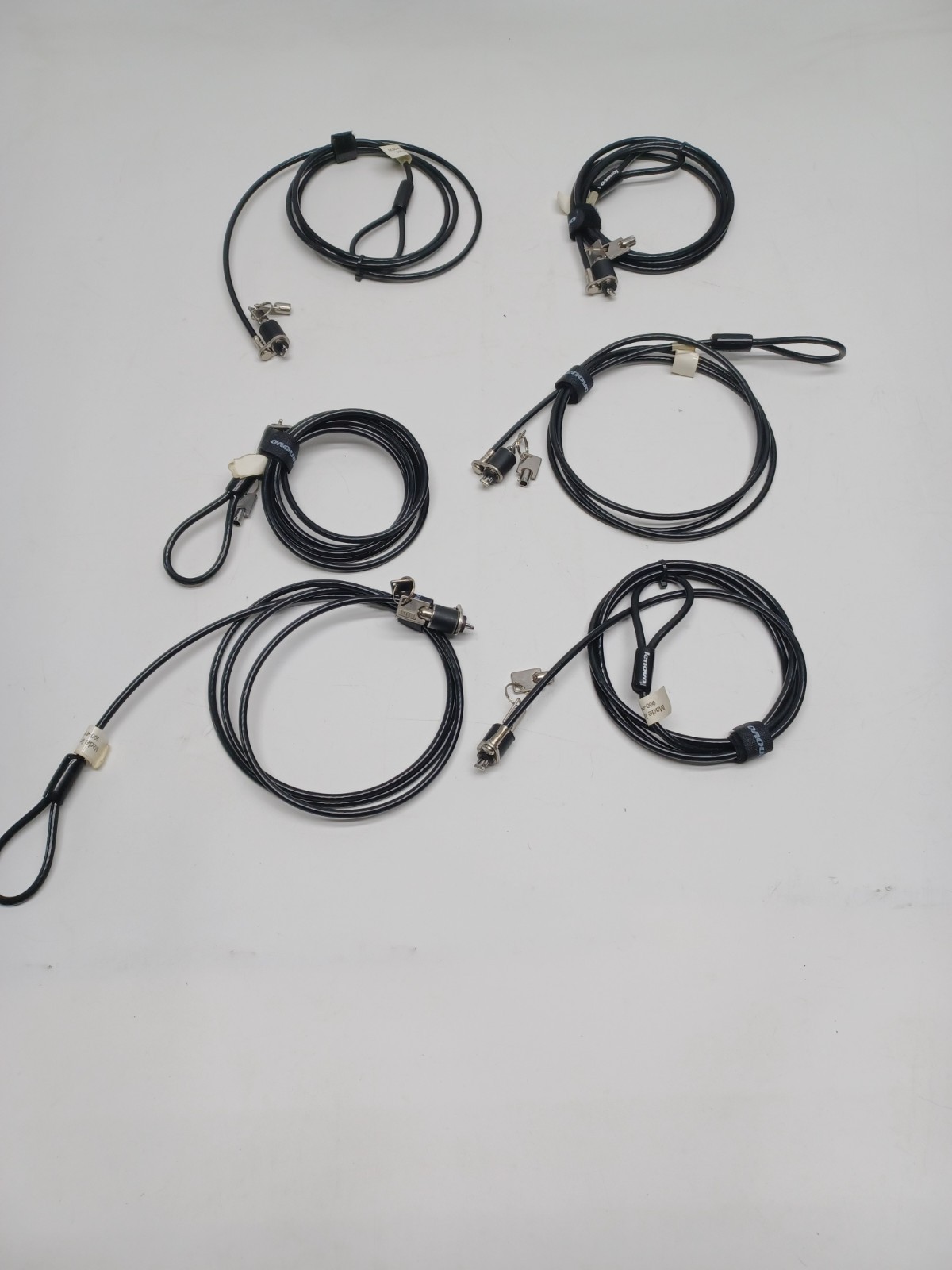 Lot of 6 Lenovo Computer Laptop Keyed Lock (Includes 2 Key's per Lock)