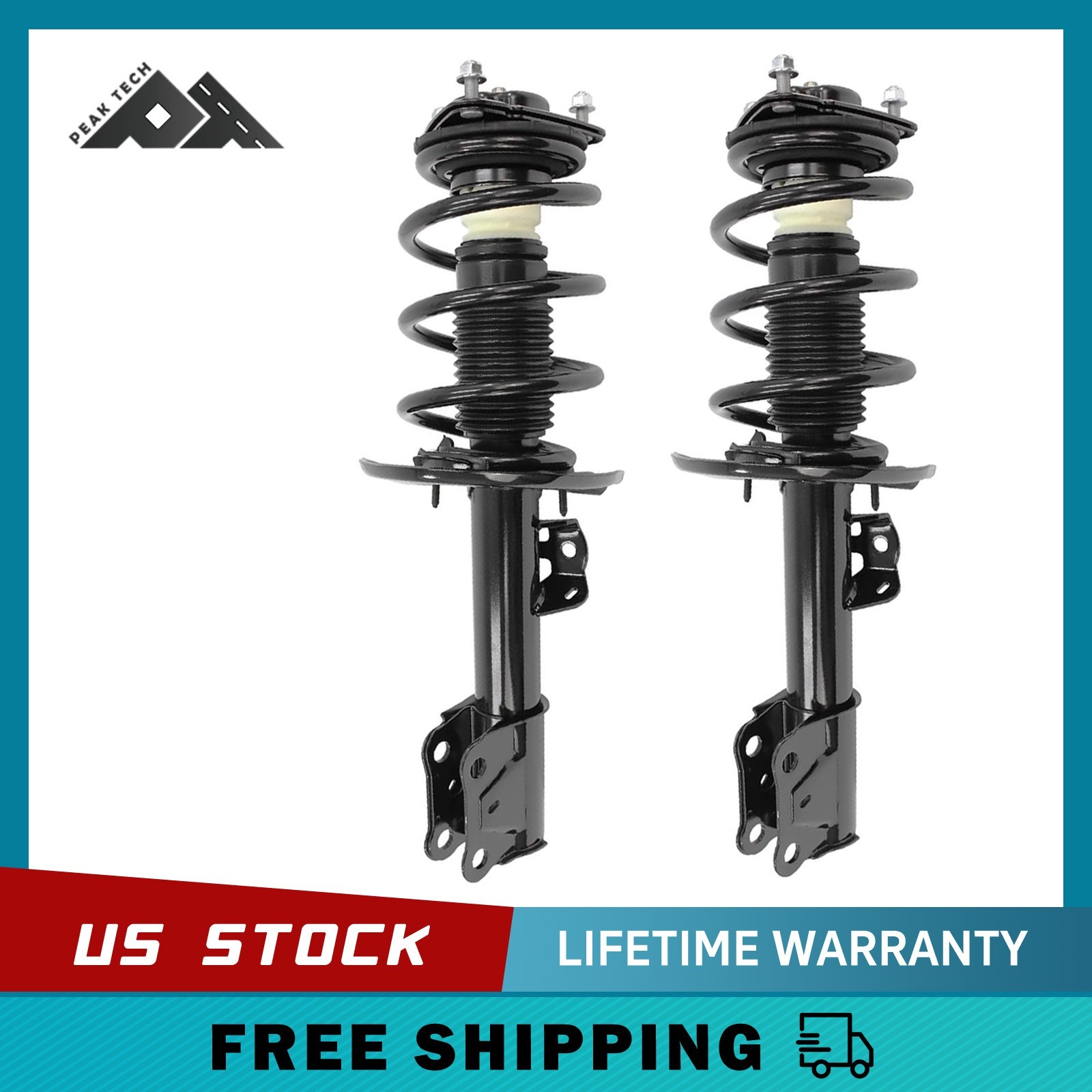 2PC Front Struts w/ Coil Spring for 2015 2016 2017 2018 2019 2020 Ford Mustang