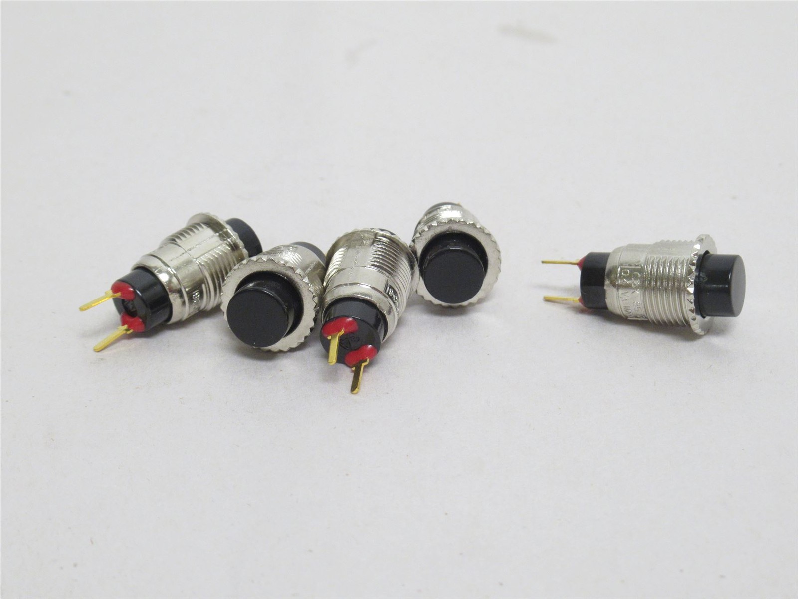 243590 New-No Box; C&K 8532SZQE2 Lot-5; Pushbutton Switches; 1A; 120VAC
