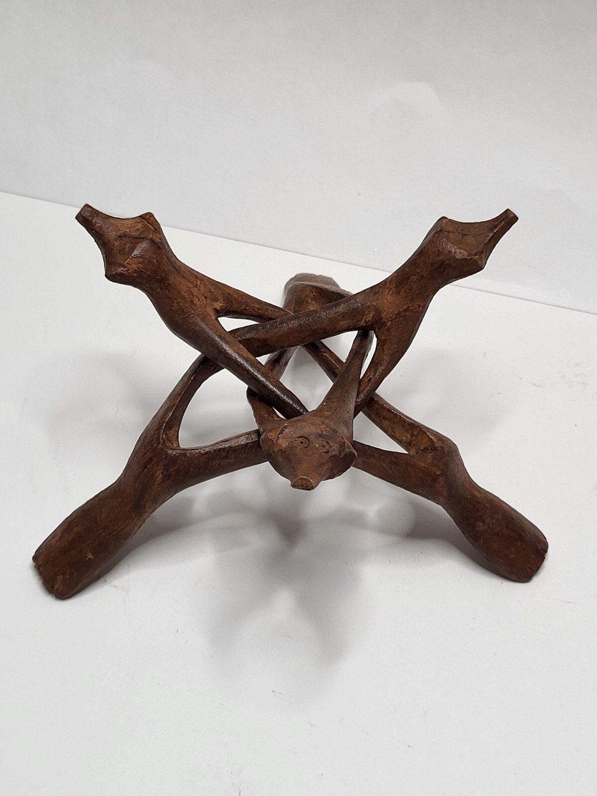 Wooden Tripod Stand 8" Display Stand for Home House Apartment Decor Bowl, Shells