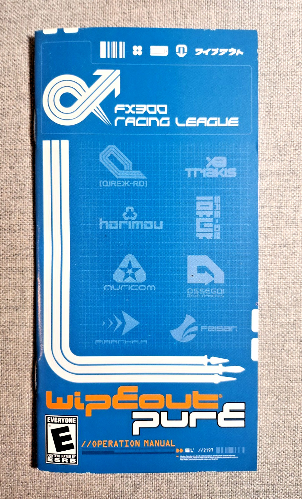 Wipeout Pure Instruction Manual Only - PSP