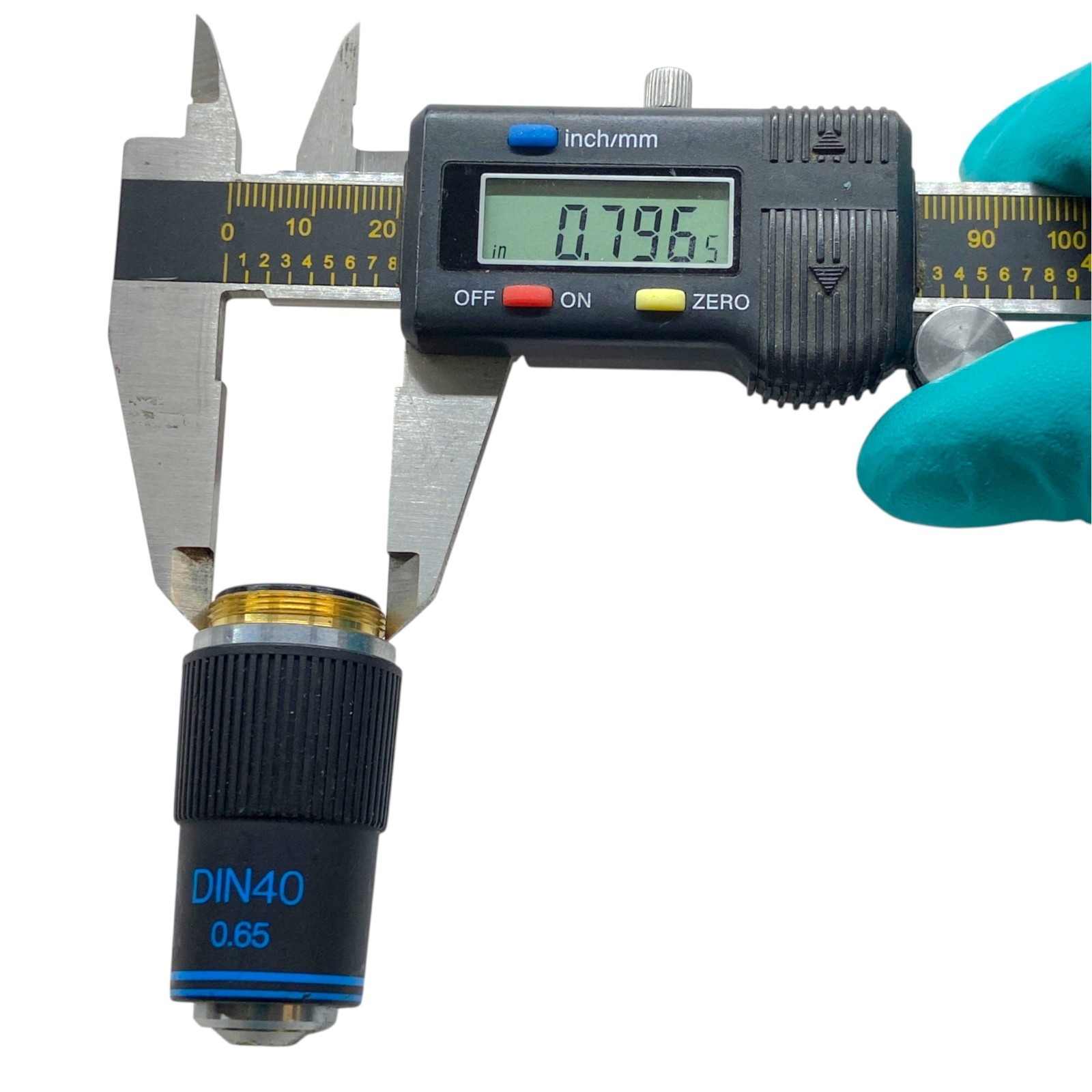 Swift DIN 40x / 0.65 Microscope Objective Lens Blue Band