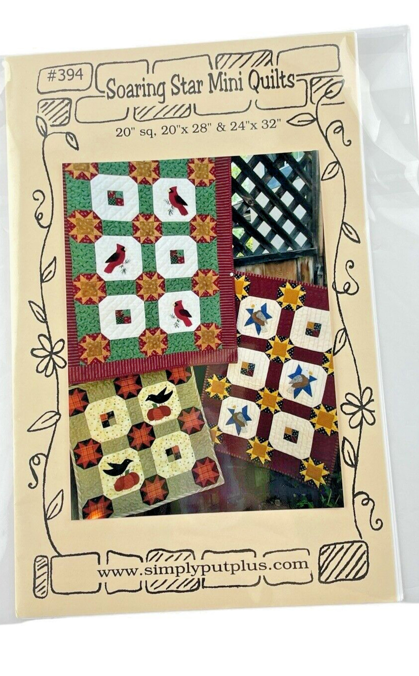 Simply Put Plus Soaring Star Mini Quilts #394 Arestad 2015 Design It 3 Ways