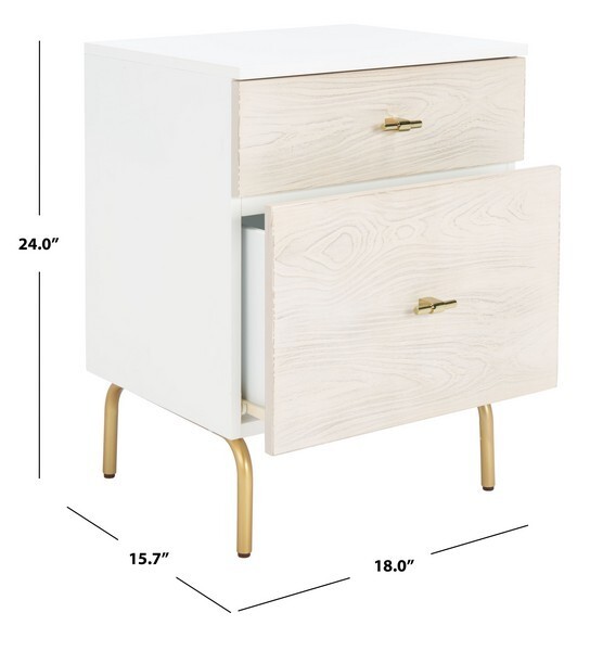 Safavieh Genevieve 2 Drawer Nightstand, Reduced Price 2172723156 NST5002D
