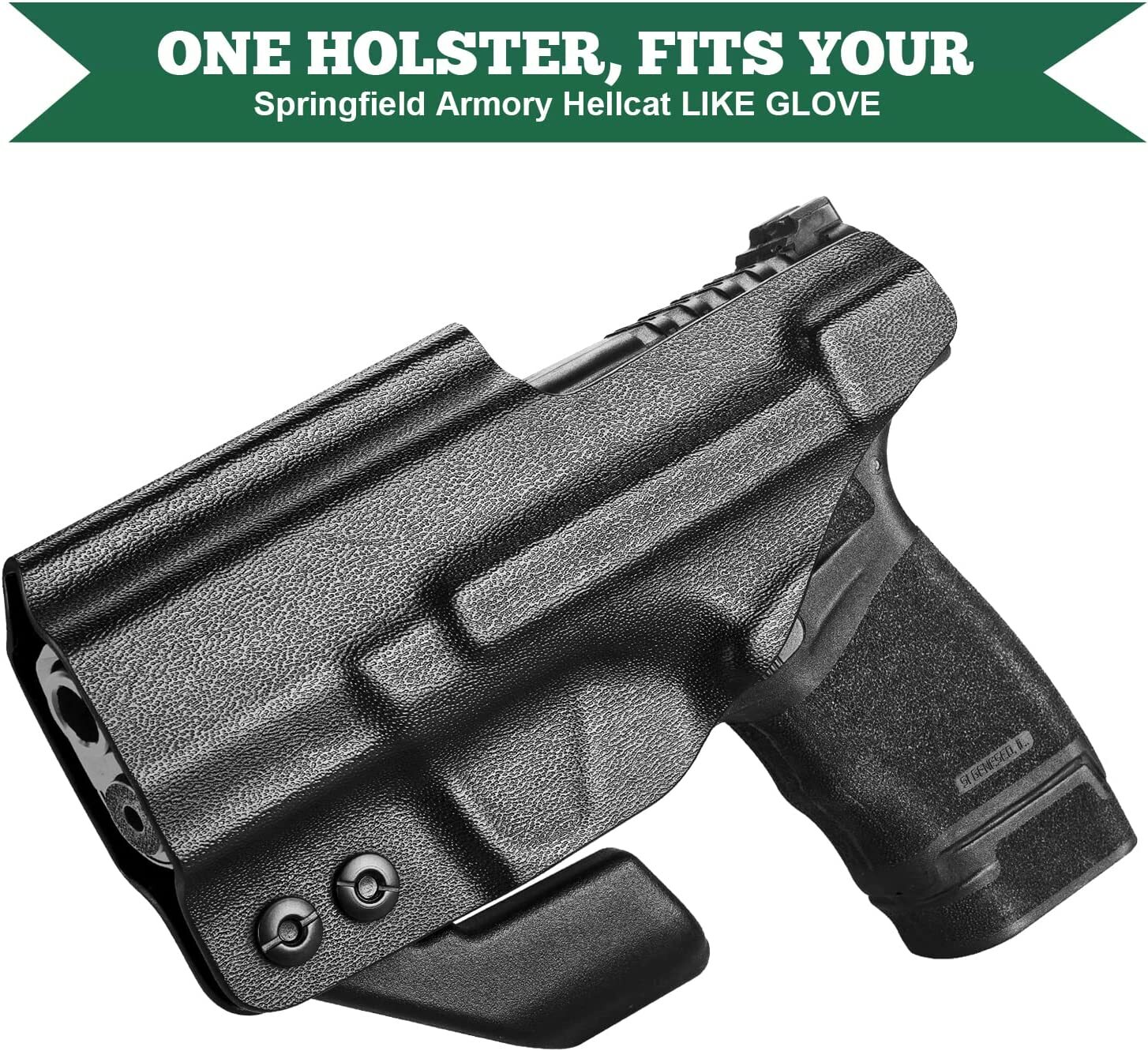 IWB Kydex Holster Optic Cut & Claw Fit Springfield Armory Hellcat&Hellcat Pro