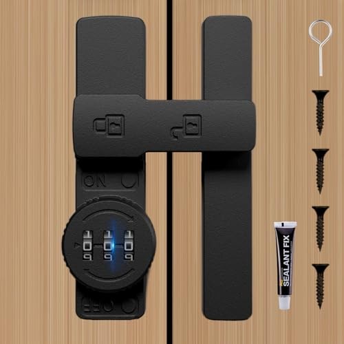180 Degree Barn Door Locks and Gate Latches, 3-Digit Password Keyless Door