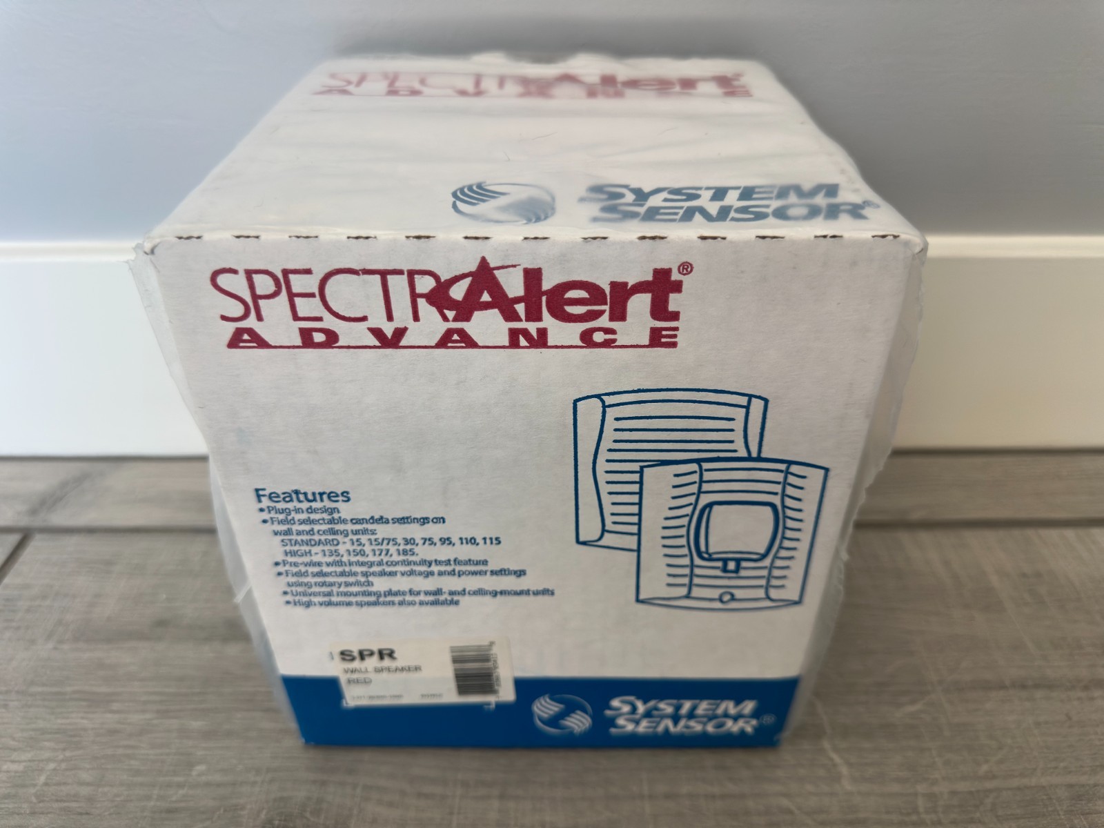 BRAND NEW SYSTEM SENSOR SPR RED WALL MOUNT FIRE ALARM SPEAKER FREE SHIPPING !!!