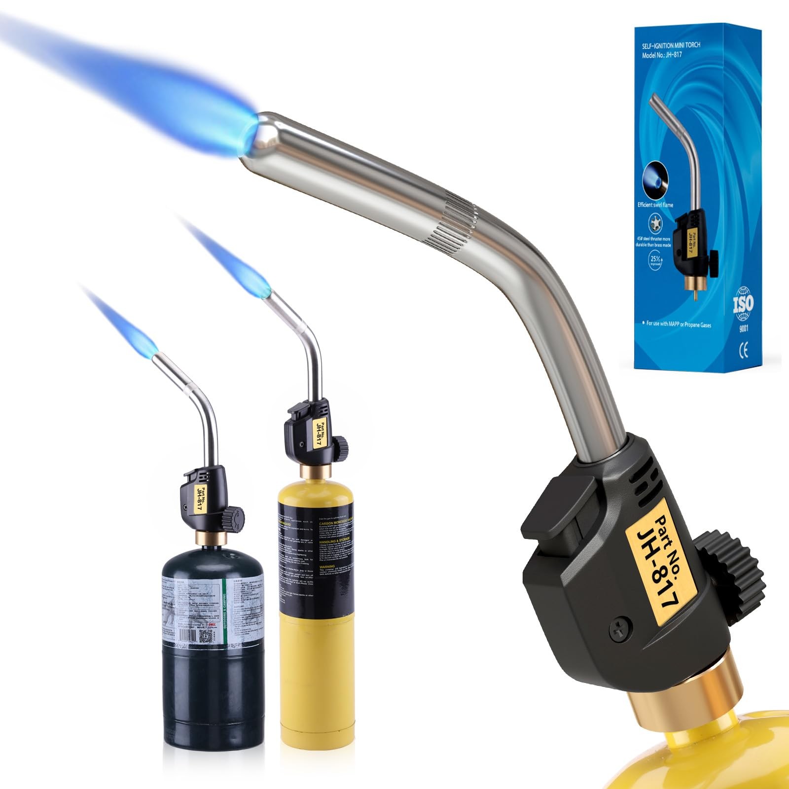 TAUSOM Propane Torch Head with Trigger-Start Ignition, Adjustable Heat