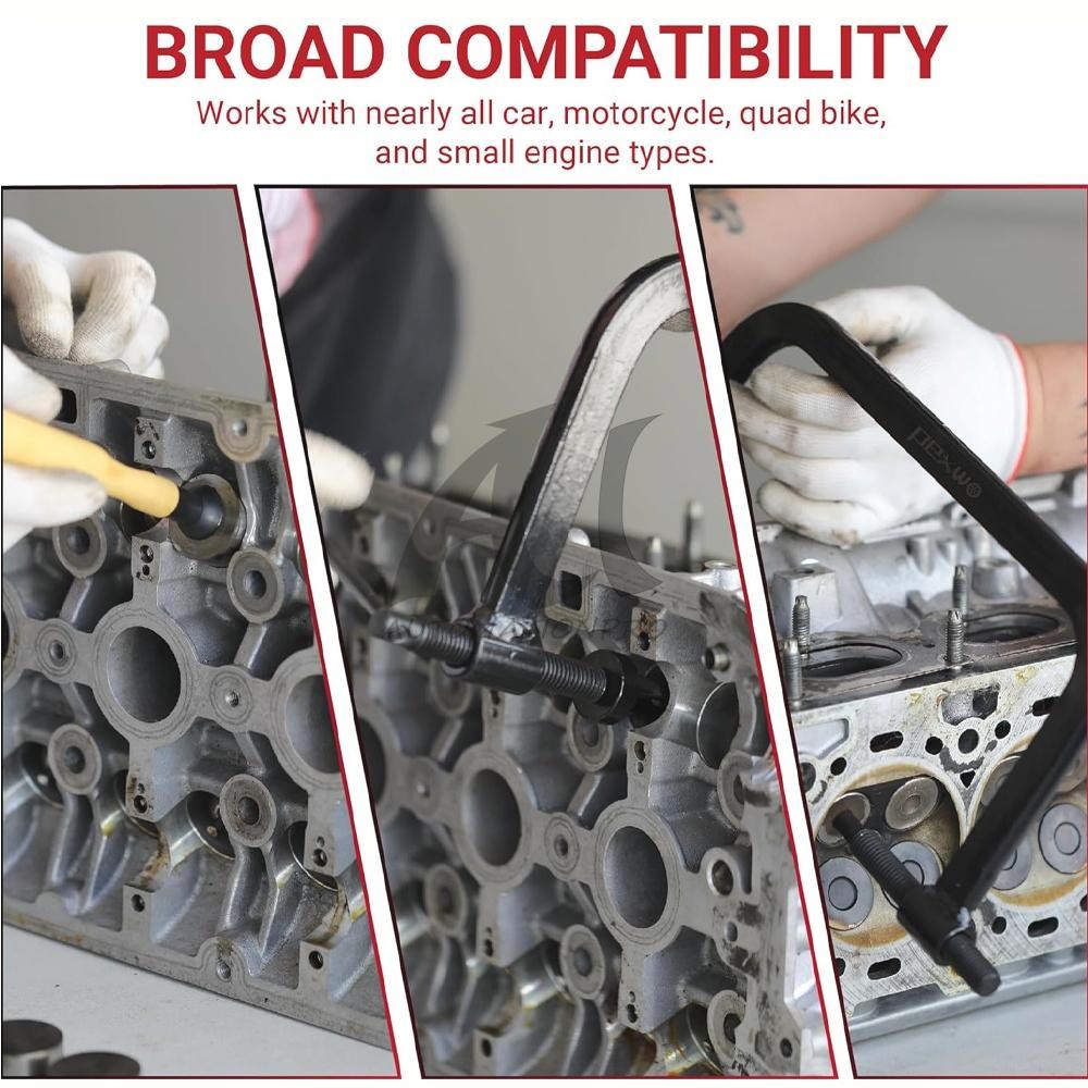 Valve Spring Compressor Set, 12PCS Clamp Removal Tool with...