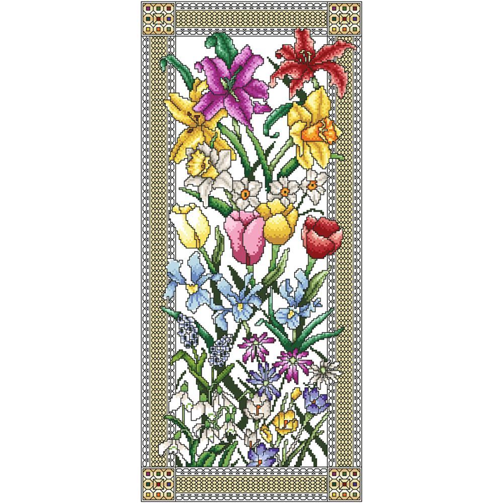 Vickery Collection Spring Flowers Counted Cross Stitch Kit - NEW