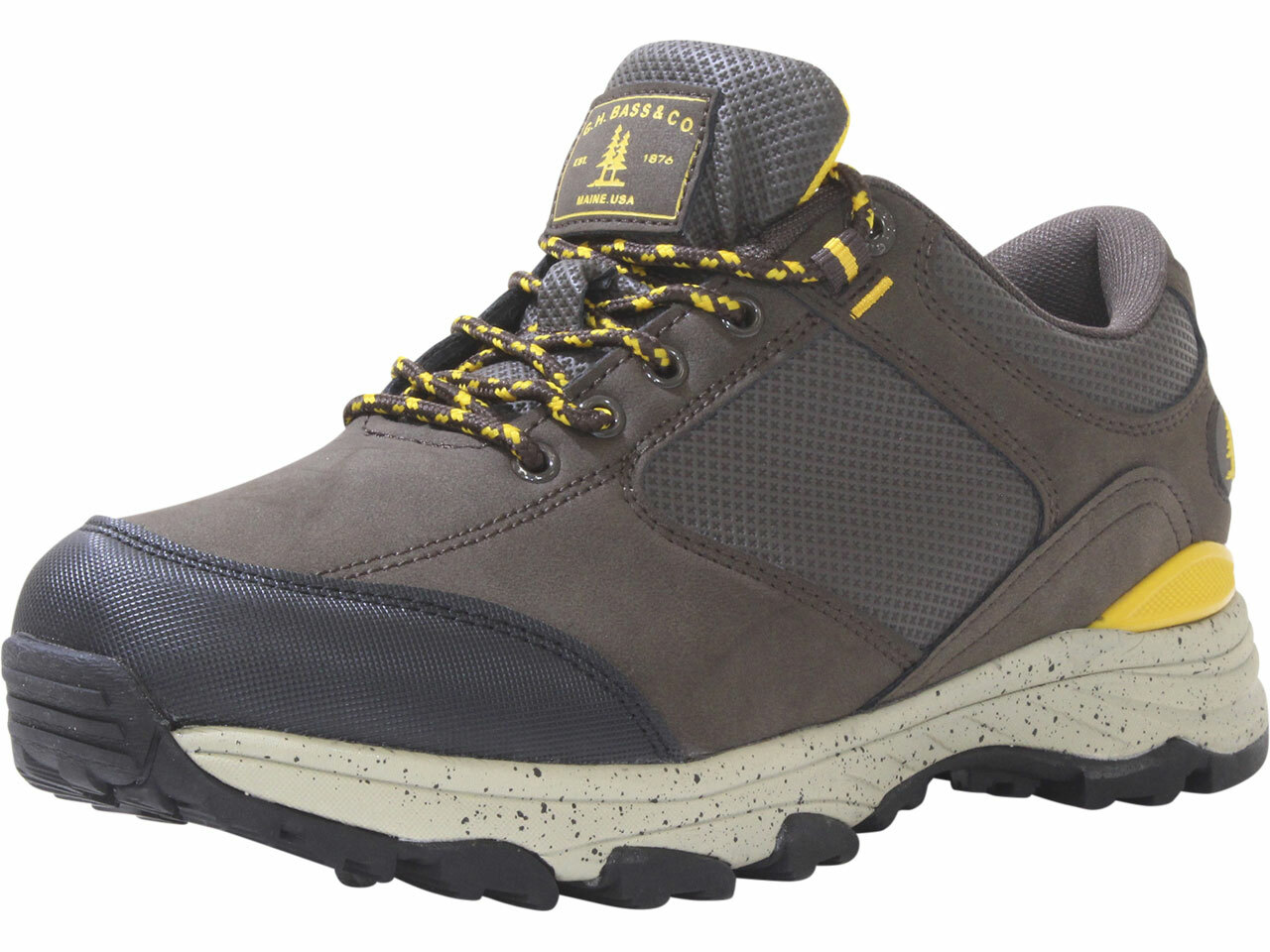 G.H. Bass & Co. Men's Trailway-Lo Sneakers Hiking Shoes Brown/Yellow