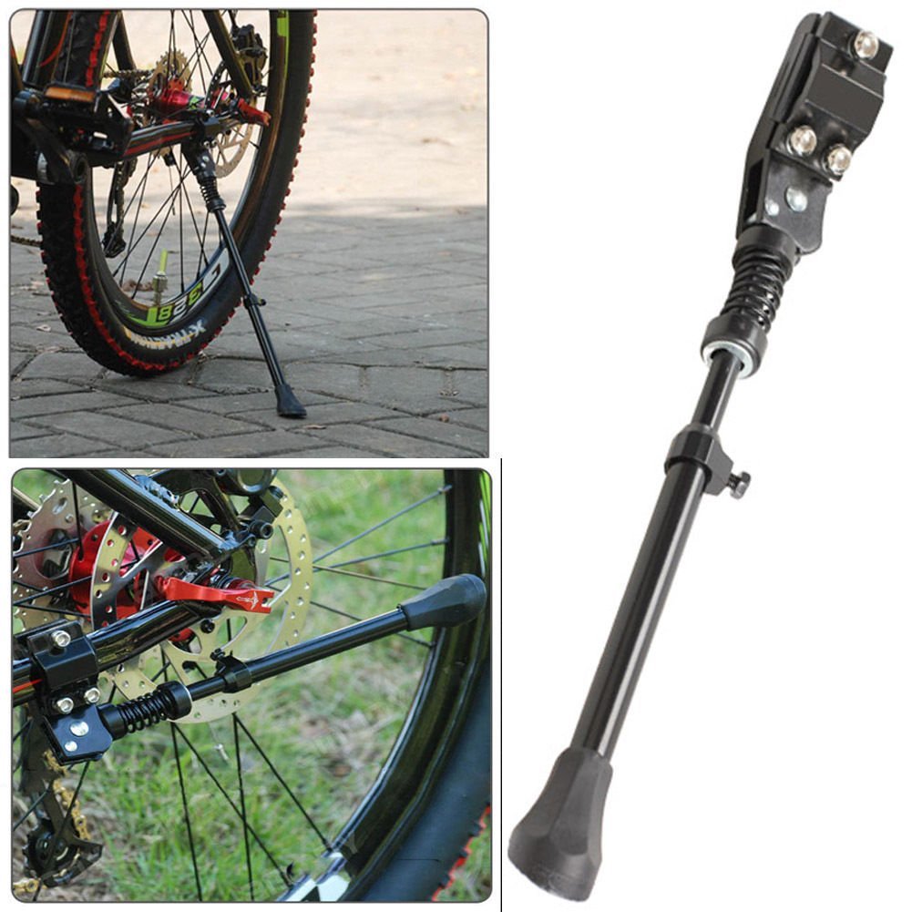 Black MTB Road Bike Mountain Bicycle Adjustable Alloy Bike Side Kickstand USA