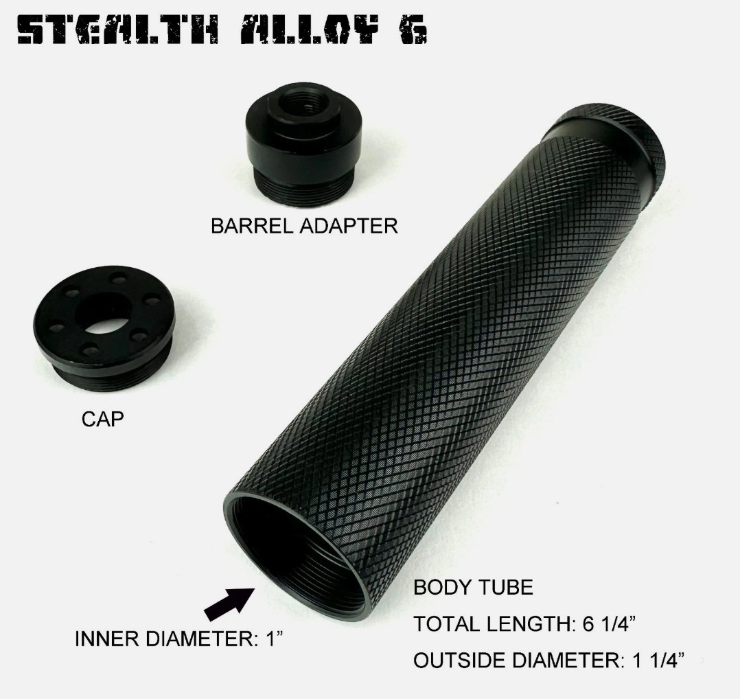 STEALTH ALLOY 6 Muzzle Brake for 5/8x24 GBB