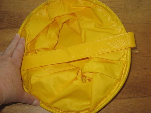 YELLOW COLLAPSIBLE UTILITY BUCKET FOR CAMPING