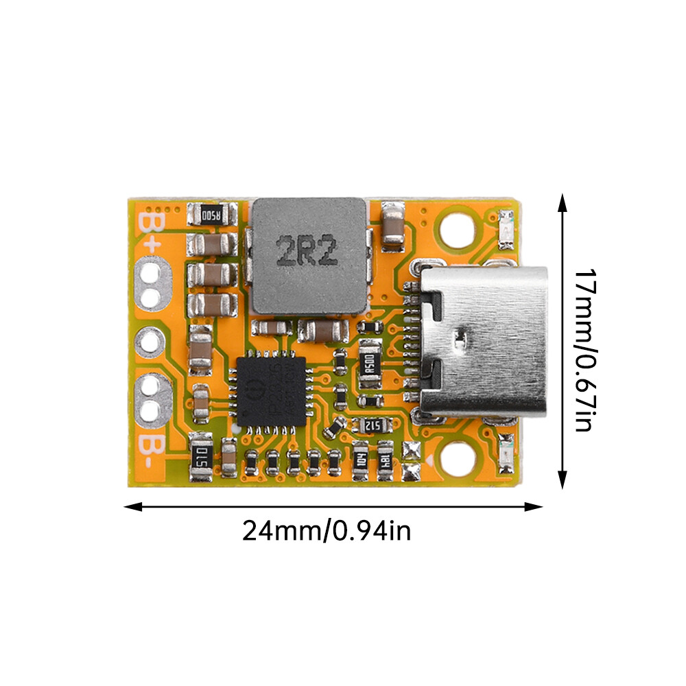 2S 3S Li-ion Battery Charging Module Type-C QC Fast Charging w/ Indicator Light