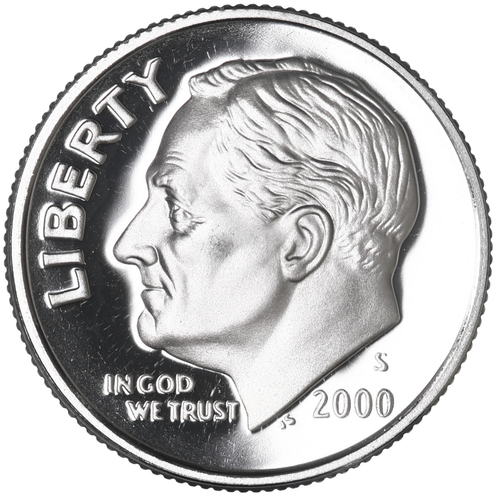 2000 S Roosevelt Dime Gem DCam Proof CN-Clad