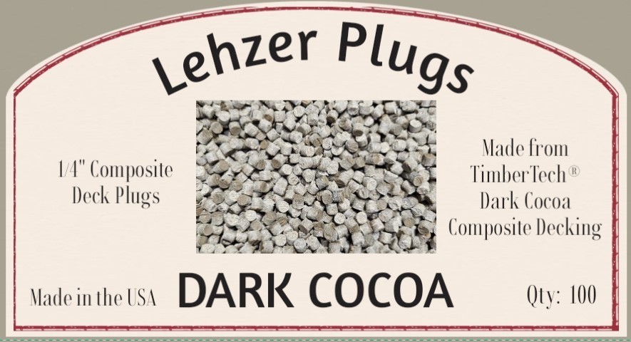 Dark Cocoa - 1/4" TimberTech Plugs for Composite Decking