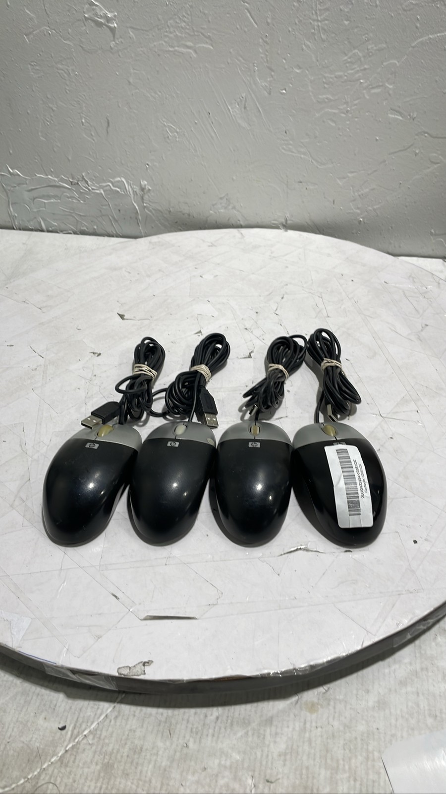 HP N8ROU M-UAE96 USB Wired Optical 3-Button Scroll Wheel Mouse Lot of 4