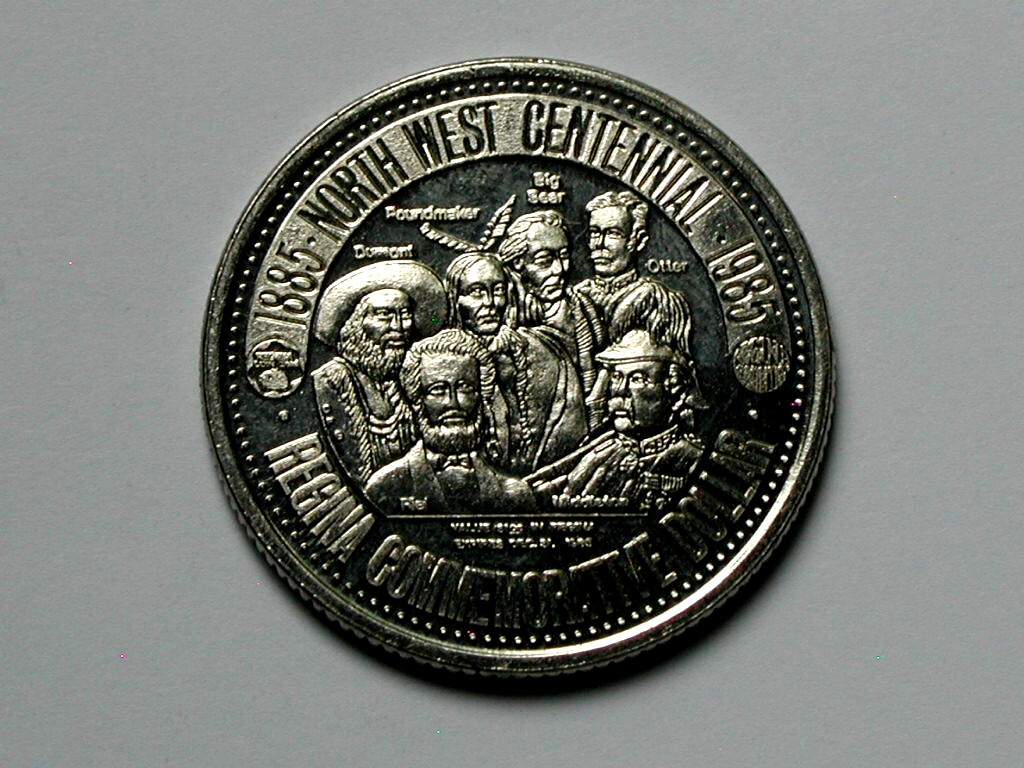 Regina SK CANADA 1985 Trade DOLLAR Token North West Rebellion Metis Riel Dumont