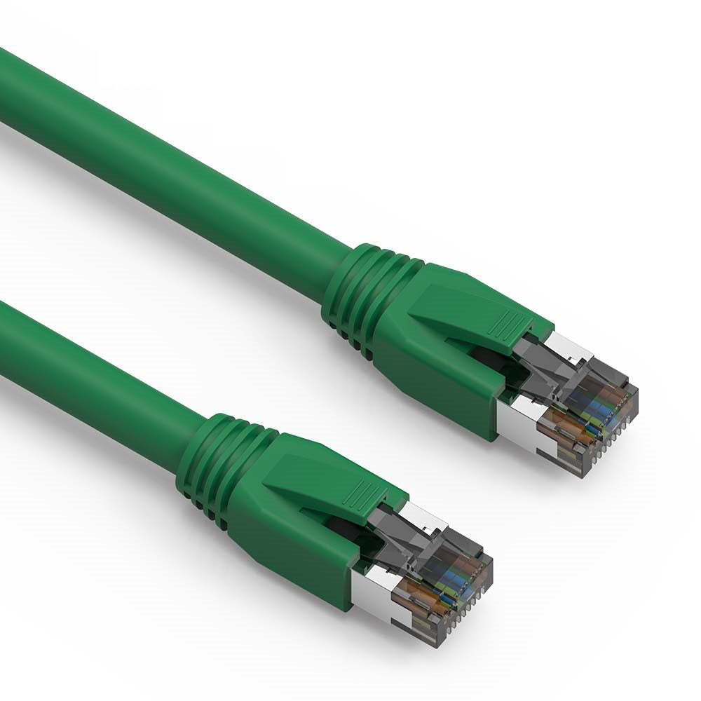 1Ft CAT8 S/FTP Ethernet Network Cable Green 24AWG